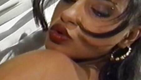 Black babes pleasing each other with toy