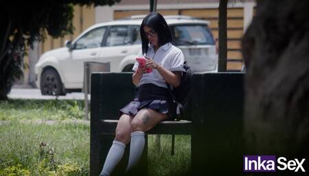 Innocent big ass Latina schoolgirl is taken with lies to a stranger's house to fuck.