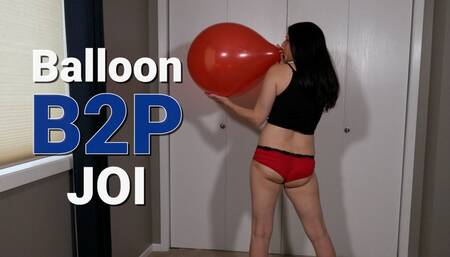 Red Balloon B2P JOI Black Croptop and Red Bikini Panties - Kylie Jacobs - MP4 1080p HD