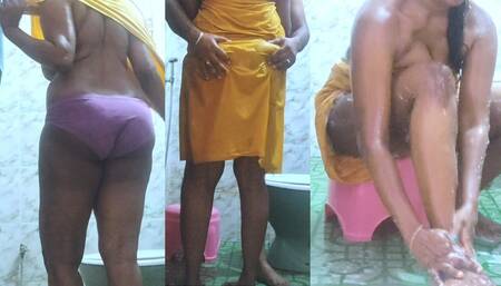 INDIAN TAMIL BIG ASS GIRL BATHING AND QUICK SEX WITH NEIGHBOUR SURPRISINGLY DESI GIRL