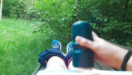 Making me cum in a park