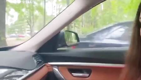 18 Year Old Russian Girl Sucks Cock in a Car for Tips with Dialogue