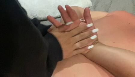 Roger gets taped up by latex princess