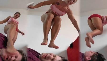 Trampling and Jumping in face and head