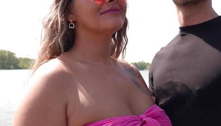 Outdoor sex with curvy Gaby for Passie.nl