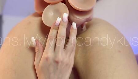 A Femme Fatale Takes Three Dildos In The Ass At The Same Time. Triple Anal. Gape. Farts. 4K