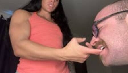 Biting & Sucking Temptress Lexa's Fingers