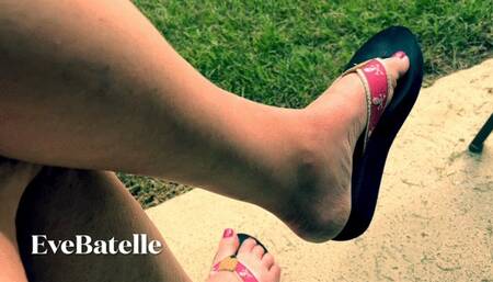 Flip Flop Sole Slapping Dangle And Drop