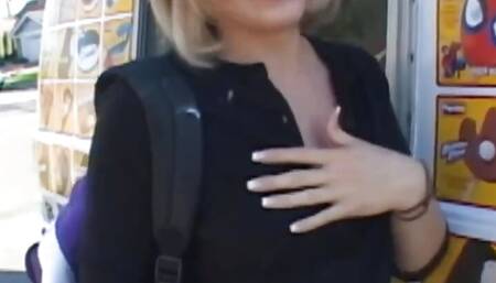 After Eating Ice Cream This Guy Fucked the Out of Her in the Van.
