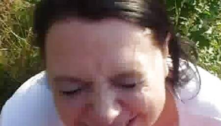 Me getting a Outdoor Facial