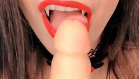 ASMR HOT VAMPIRE MAKING YOU CUCK IN THE MOUTH, SEXY VAMPIRE BLOWJOB BIG BOOBS, CREAMPIE IN MOUTH