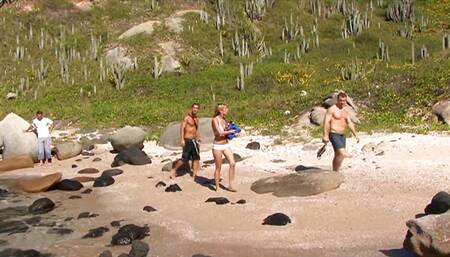 Gangbang party with Lea Lazur with firm tits has her ass and
