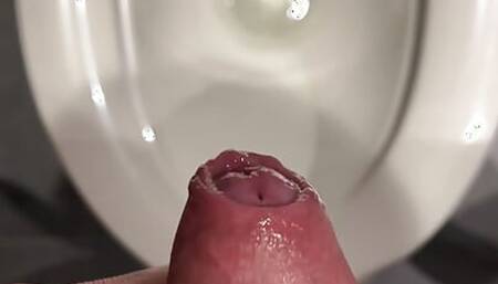 Huge cumshot over toilet