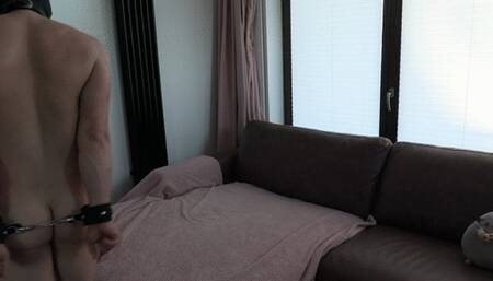 Lady Mononoke sensually fucks tied slave with strapon