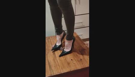 Black jeans and amazing heels