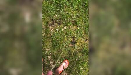 Naked walk in woods for almost an hour got me horny, huge cumshot near end