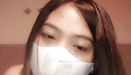 Teen Asian sexy black lingerie