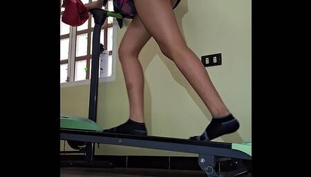 Gym buddy in her sexy shorts