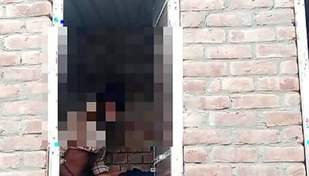 Village lovers enjoy morning sex