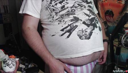 White Striped Bottom Belly Inflation