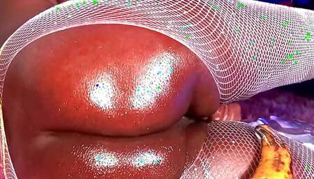 BIG BANANA vs Tight Ebony Pussy