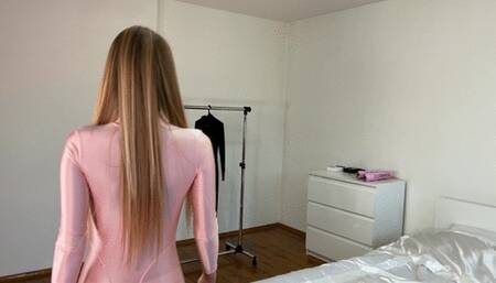 Foxy in Hobble Dress and Ballet Heels