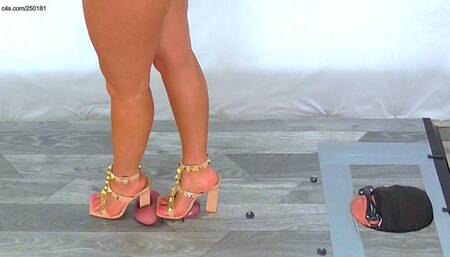 Castrated Under Ambers Dirty Vacation Heels - Amber Cam - Extreme Cock and Ball Trampling - C4S46AC