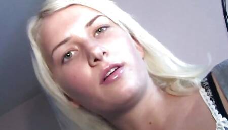 Lora Row a horny blonde woman gets fucked in the pussy
