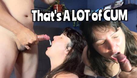 Giant Cumshot In Mouth Nylon Stocking fucking