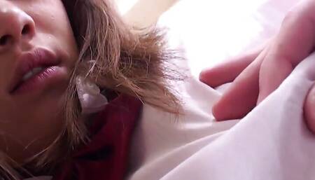 Young Nozomi Kahara a whore with a lot of hair on her pussy