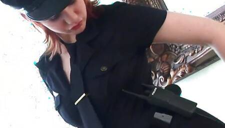 Maggie Osinov a horny brunette has fun with a sex toy