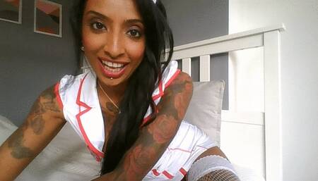 Nurse Begs for White Masters Cum and Breeding