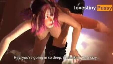 Animated 3D Rina Stuck In The Wall JAV Uncensored