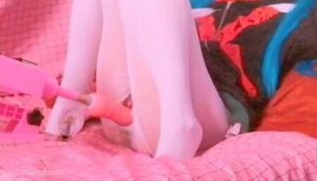 Thinking about Bakugo's adult dick inside me fantasy fuck machine cute girl in thigh socks skinny