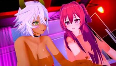 3D Hentai: THREESOME IN A HOTEL ROOM (The Testament of Sister New Devil)