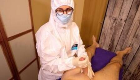 Sperm Sample extracted by Real Nurse in Sperm Bank