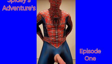 Cosplay Spiderman's BIG COCK and BIG CUMSHOT Spidey's Adventures Episode 1
