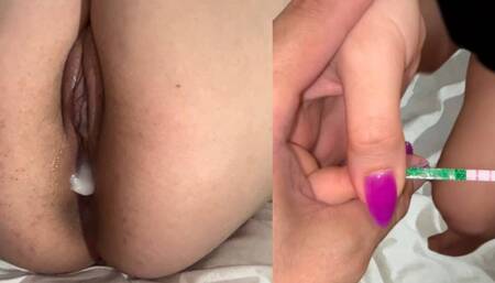 Real Fertilization and Pregnancy Test! Cum Inside Me During Ovulation