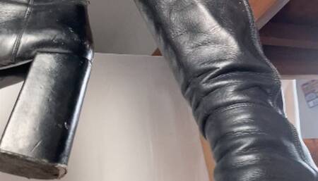 A boot fetish dream - Tramplegirls Buffalo T24400 Plateau Boots - Upskirt POV and underglass views on my well worn Boots -
