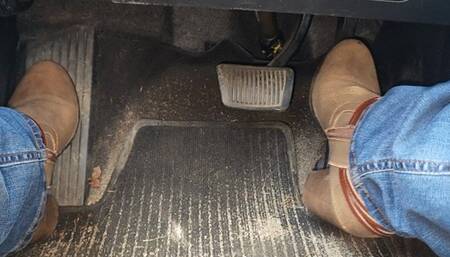 After Work Coffee Run in Tan Heeled Boots