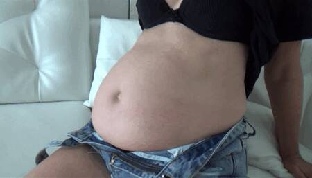 inflate their cheeks and stomach 5B