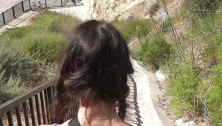 Cruising on the coast with super cute Brianna Arson and getting head out in public POV