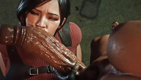 Ada Wong addicted to hard sex, sucking a huge cock! (HUGE COCK in her Wet and Creamy PUSSY, 3D Hentai Porn) RadRoachHD