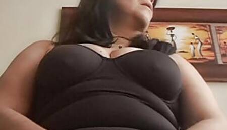 hot wife inserts dildo opening her pussy, it's very hot