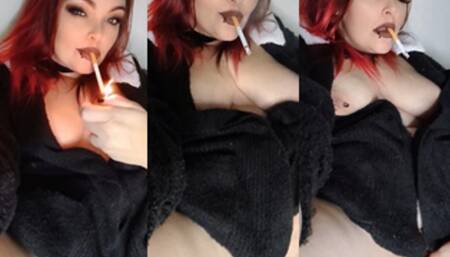 Smoking and teasing you with my pussy