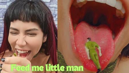 Vore my tiny boyfriend like a food