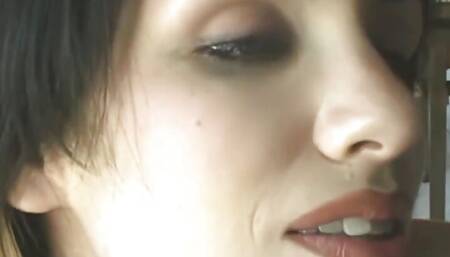 8teenhub - Annika Wraps Her Luscious Lips Around a Thick Black Cock