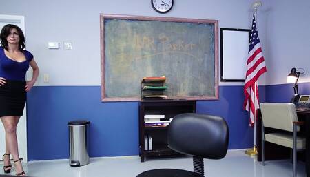 MILF secretary sucks a dick and gets shagged in the office