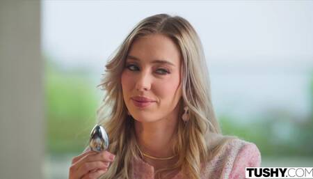 Anal-curious Hottie Haley and Hubby Play with Toys