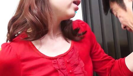 Japanese housewife Tsubaki Kato sucks her lover's hard cock uncensored.